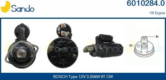 Sando 6010284.0 - Starter autospares.lv