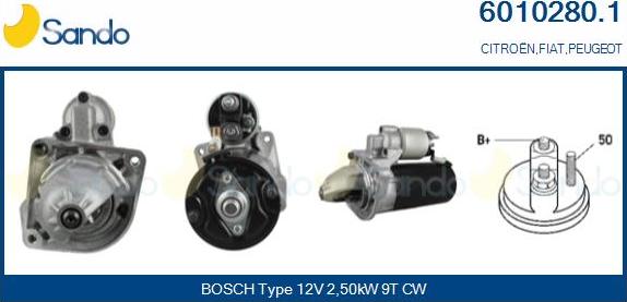 Sando 6010280.1 - Starter autospares.lv