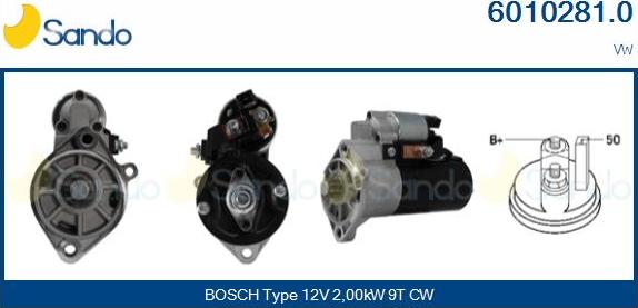 Sando 6010281.0 - Starter autospares.lv