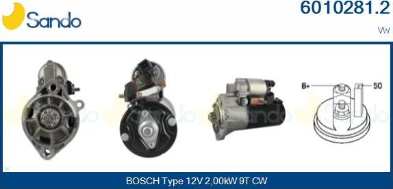 Sando 6010281.2 - Starter autospares.lv