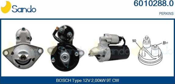 Sando 6010288.0 - Starter autospares.lv