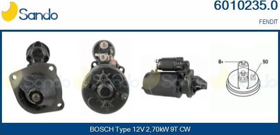 Sando 6010235.0 - Starter autospares.lv