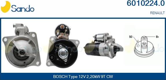 Sando 6010224.0 - Starter autospares.lv