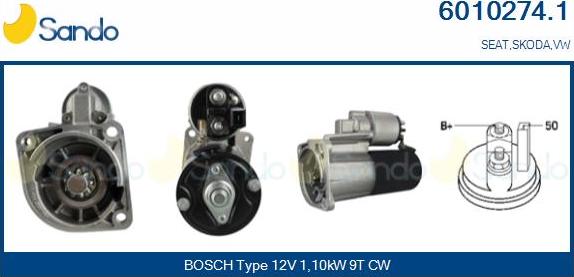 Sando 6010274.1 - Starter autospares.lv