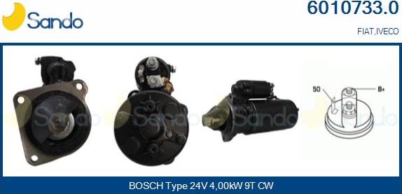 Sando 6010733.0 - Starter autospares.lv