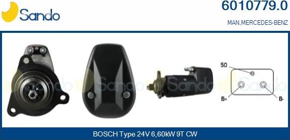 Sando 6010779.0 - Starter autospares.lv