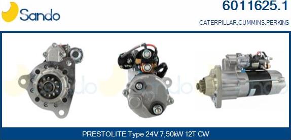 Sando 6011625.1 - Starter autospares.lv