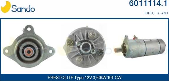 Sando 6011114.1 - Starter autospares.lv