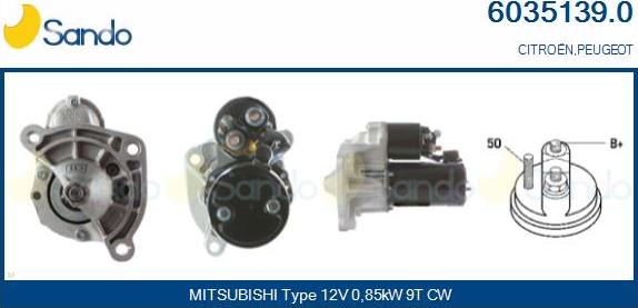 Sando 6035139.0 - Starter autospares.lv