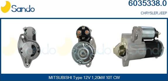 Sando 6035338.0 - Starter autospares.lv