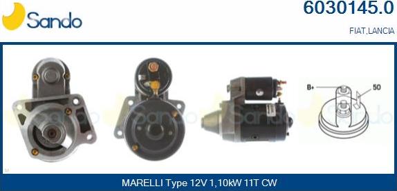 Sando 6030145.0 - Starter autospares.lv