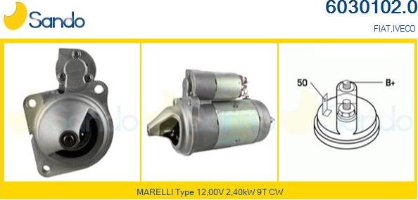 Sando 6030102.0 - Starter autospares.lv