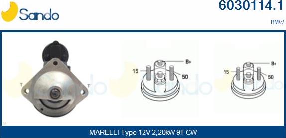 Sando 6030114.1 - Starter autospares.lv