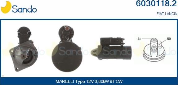 Sando 6030118.2 - Starter autospares.lv