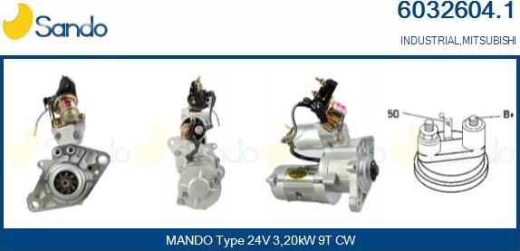 Sando 6032604.1 - Starter autospares.lv