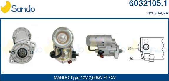 Sando 6032105.1 - Starter autospares.lv