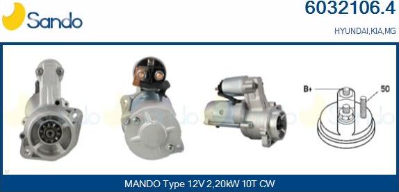 Sando 6032106.4 - Starter autospares.lv