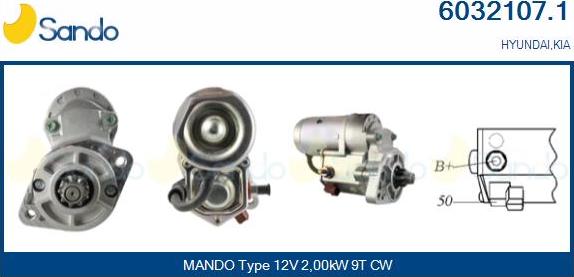 Sando 6032107.1 - Starter autospares.lv