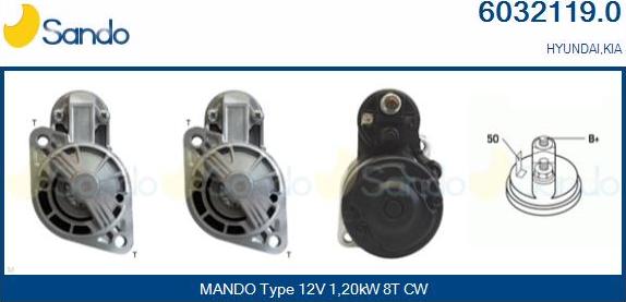 Sando 6032119.0 - Starter autospares.lv