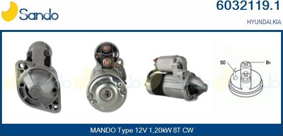 Sando 6032119.1 - Starter autospares.lv