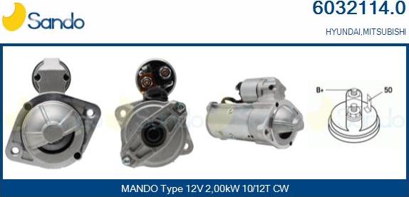 Sando 6032114.0 - Starter autospares.lv