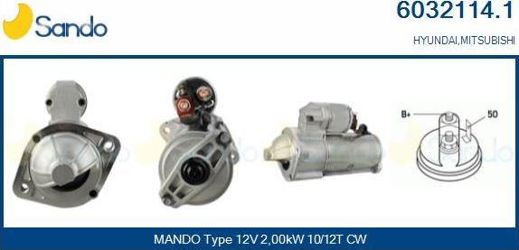 Sando 6032114.1 - Starter autospares.lv