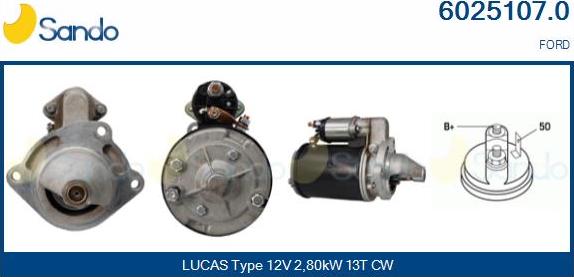 Sando 6025107.0 - Starter autospares.lv