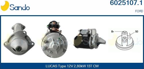 Sando 6025107.1 - Starter autospares.lv