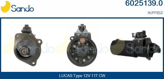 Sando 6025139.0 - Starter autospares.lv