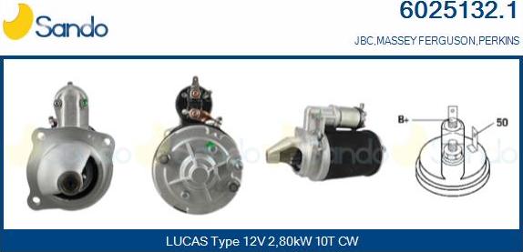 Sando 6025132.1 - Starter autospares.lv