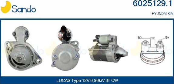 Sando 6025129.1 - Starter autospares.lv