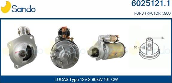 Sando 6025121.1 - Starter autospares.lv