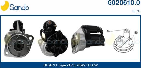 Sando 6020610.0 - Starter autospares.lv