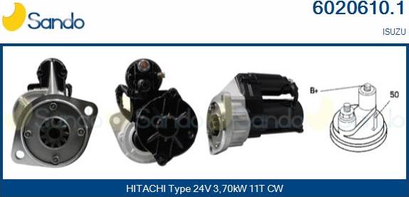 Sando 6020610.1 - Starter autospares.lv