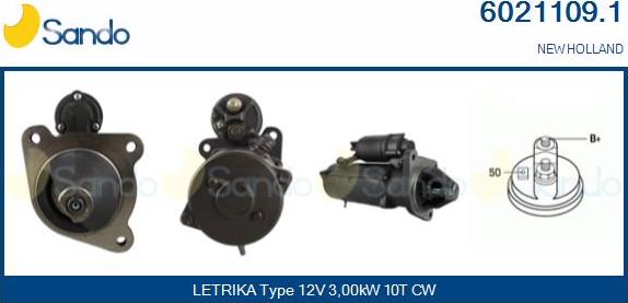 Sando 6021109.1 - Starter autospares.lv