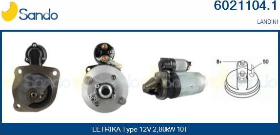 Sando 6021104.1 - Starter autospares.lv