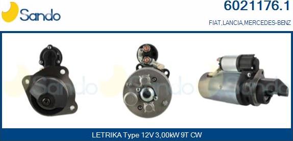 Sando 6021176.1 - Starter autospares.lv