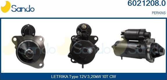 Sando 6021208.0 - Starter autospares.lv