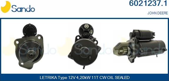 Sando 6021237.1 - Starter autospares.lv