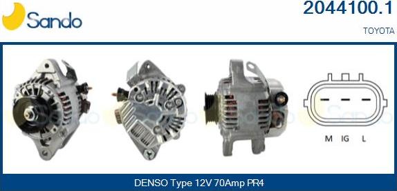 Sando 2044100.1 - Alternator autospares.lv