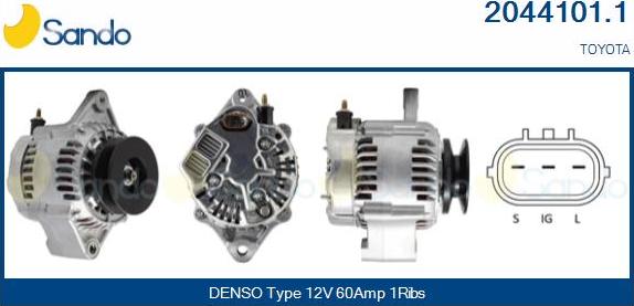 Sando 2044101.1 - Alternator autospares.lv