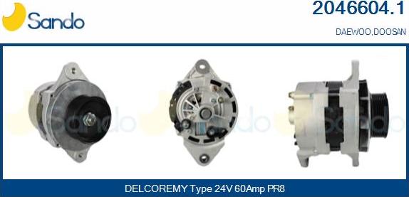 Sando 2046604.1 - Alternator autospares.lv