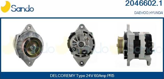 Sando 2046602.1 - Alternator autospares.lv