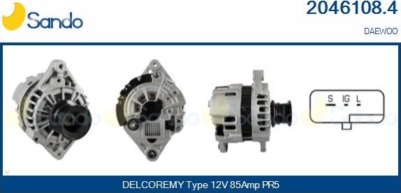 Sando 2046108.4 - Alternator autospares.lv