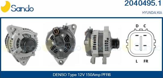 Sando 2040495.1 - Alternator autospares.lv