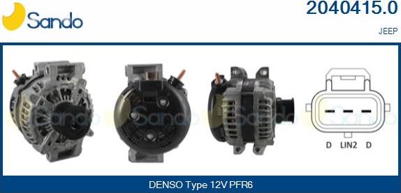 Sando 2040415.0 - Alternator autospares.lv