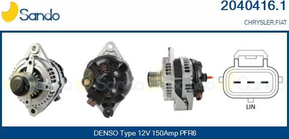 Sando 2040416.1 - Alternator autospares.lv