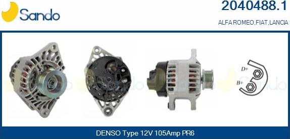 Sando 2040488.1 - Alternator autospares.lv