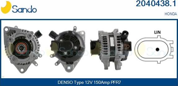 Sando 2040438.1 - Alternator autospares.lv