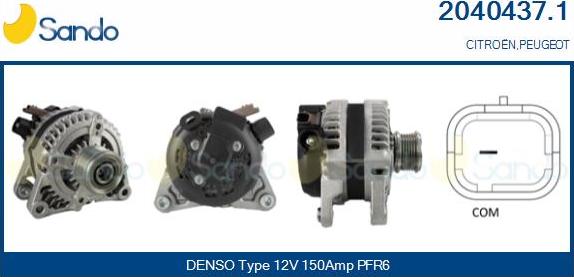 Sando 2040437.1 - Alternator autospares.lv